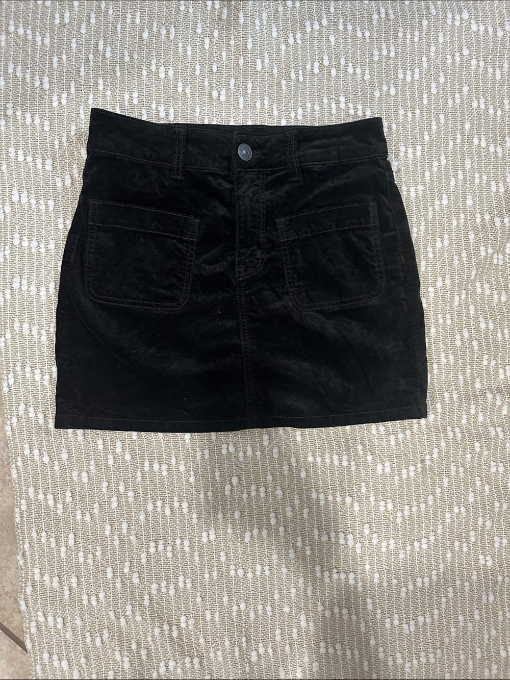American Eagle Outfitters Black Suede Mini Skirt
